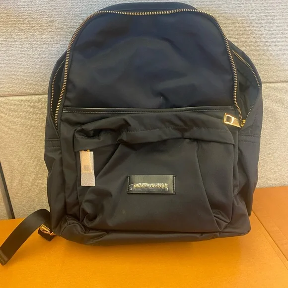 Marc Jacobs Black and Gold Backpack for Everyday Use MARC JACOBS Everyday Explorer Mini Black Leather Women main image 2